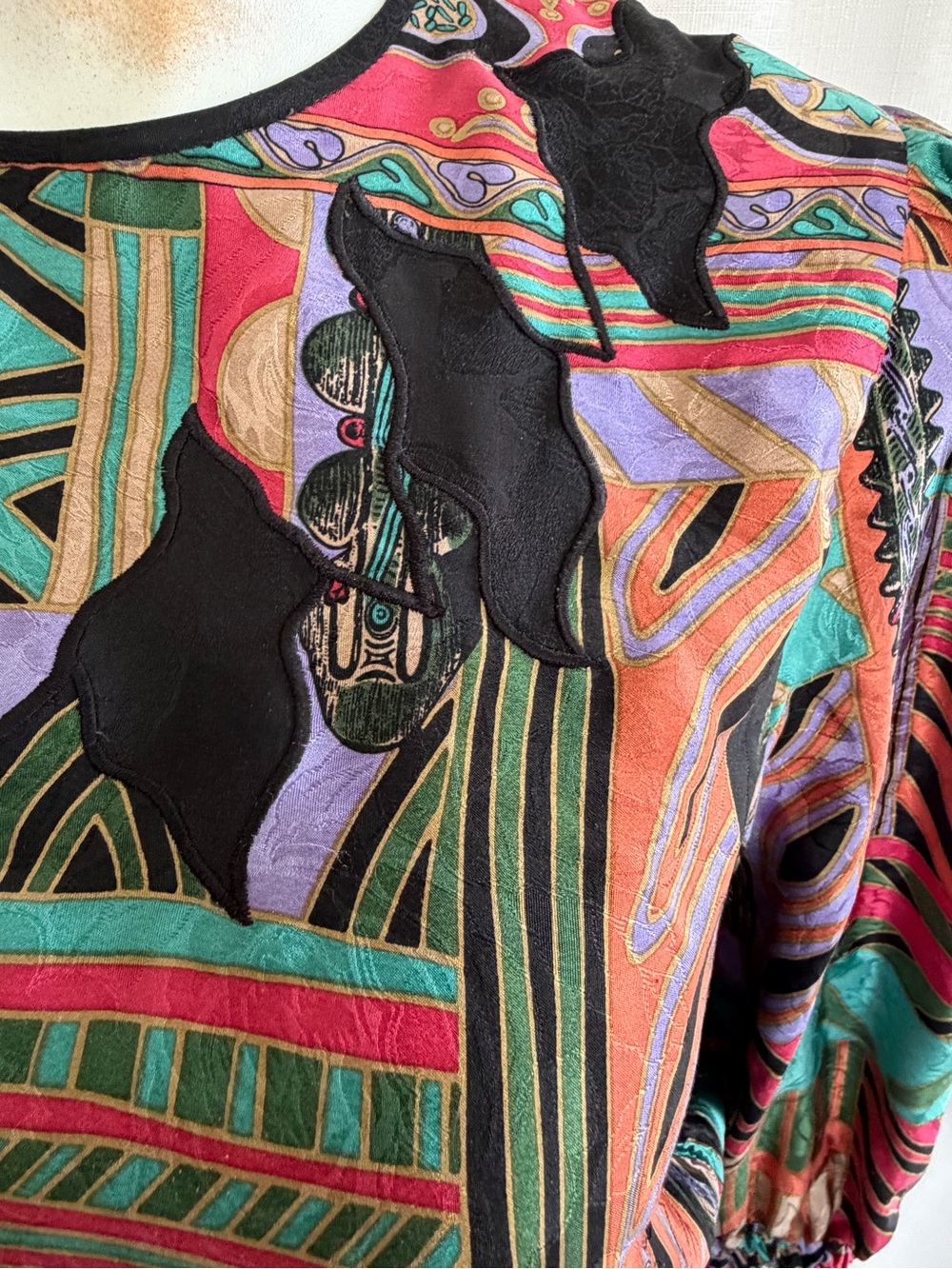Vintage Diane Freis Original 100% Silk Abstract Print 2 Piece Skirt Set Size M - Picture 8 of 8